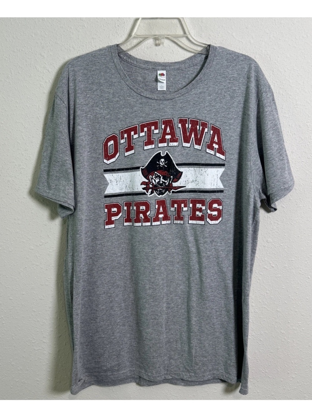 Ottawa Pirates Gray Fruit Of The Loom Gray T-Shirt Men’s Large
